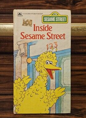 Vintage 1980s Sesame Street Book Big Bird Inside Sesame Street Golden Sturdy 198
